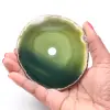 Agate tranche polie et percée du Brésil - 0