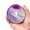 Agate tranche polie et percée du Brésil - 0