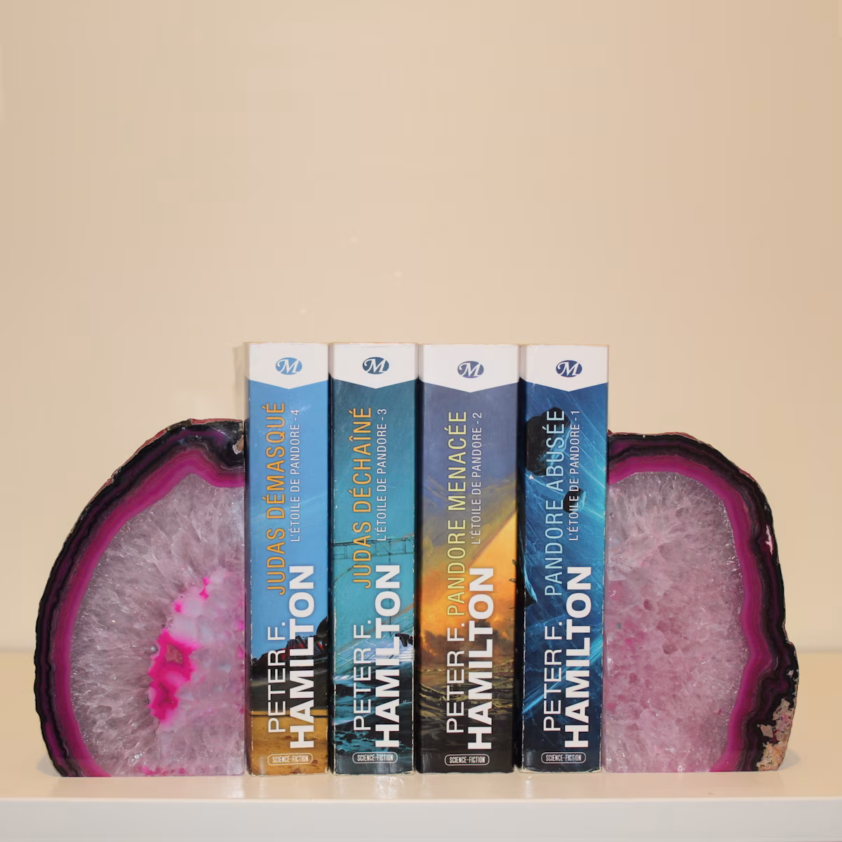 Serre livres agate 2 pièces