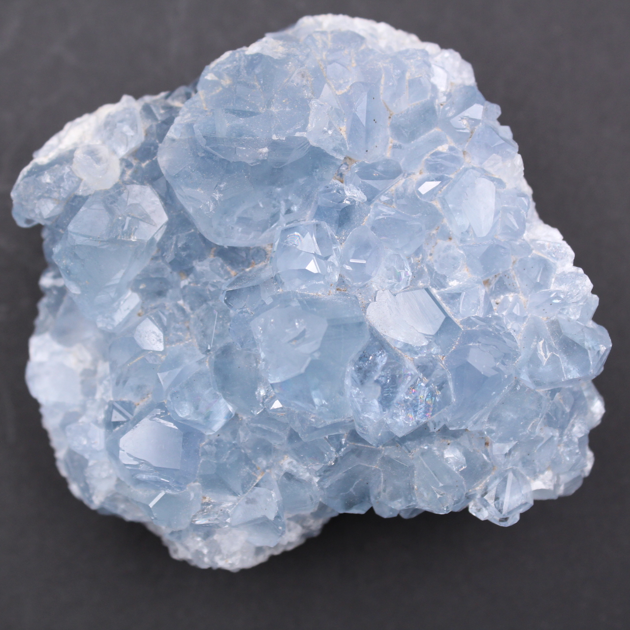 Cristaux de célestite bleue