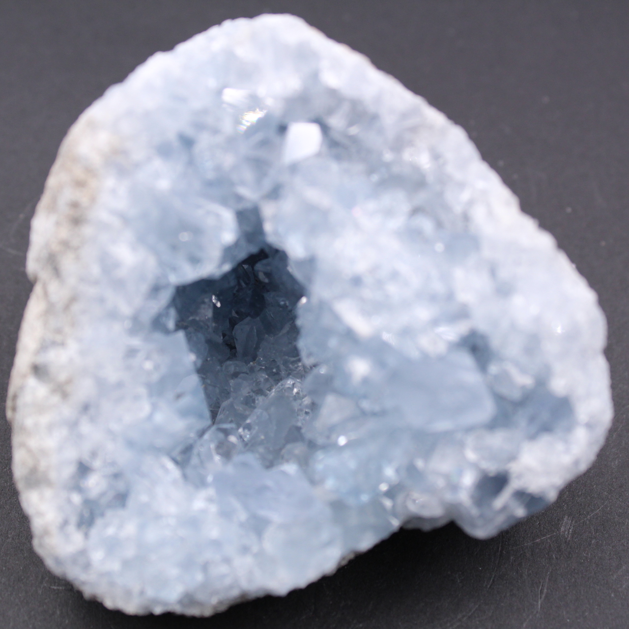 Cristaux de célestite bleue