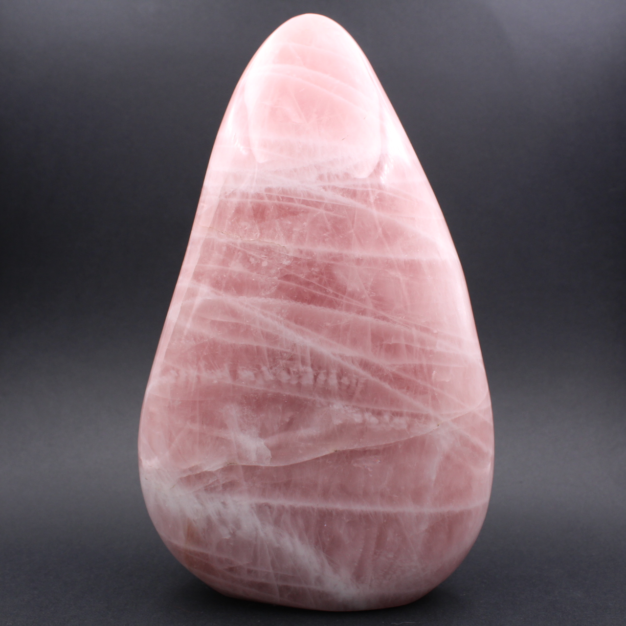 Grand bloc poli de quartz rose