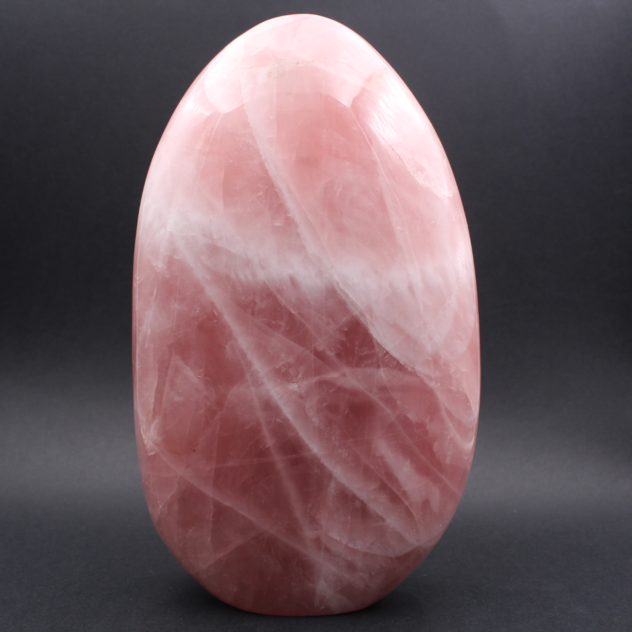 Grand bloc poli de quartz rose