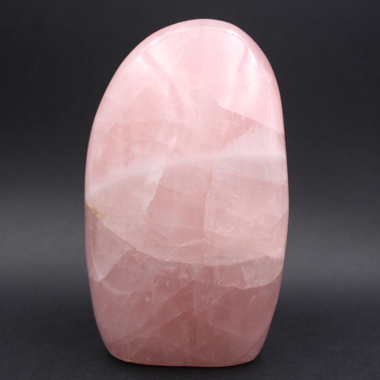 Grand bloc poli de quartz rose