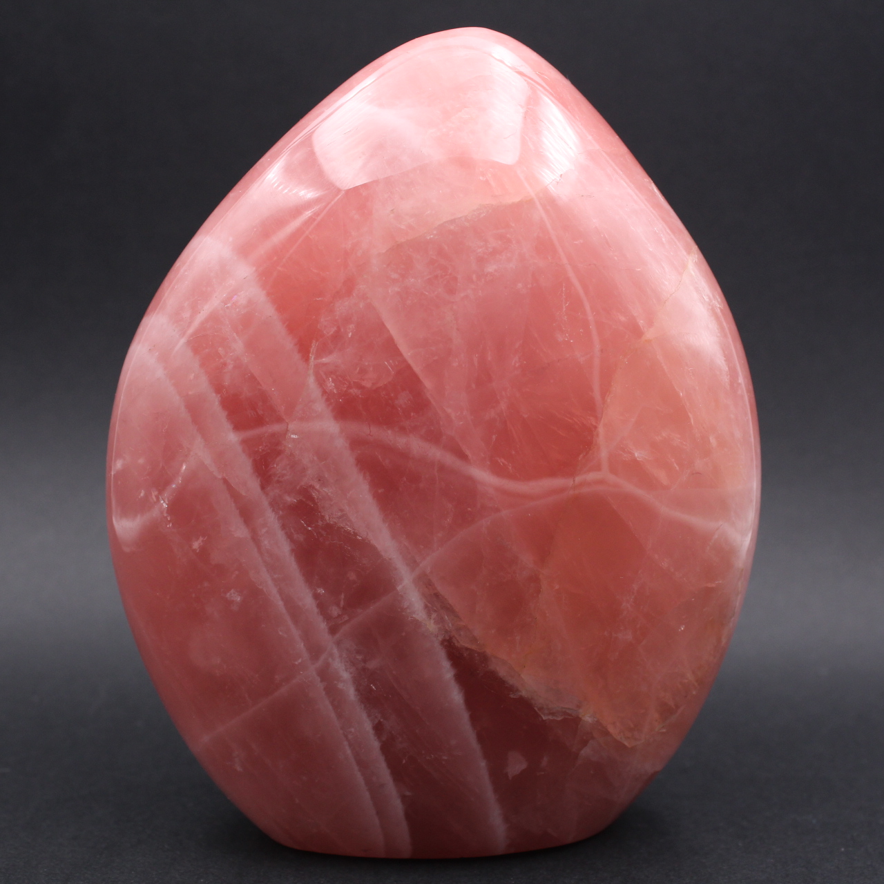 Grand bloc poli de quartz rose
