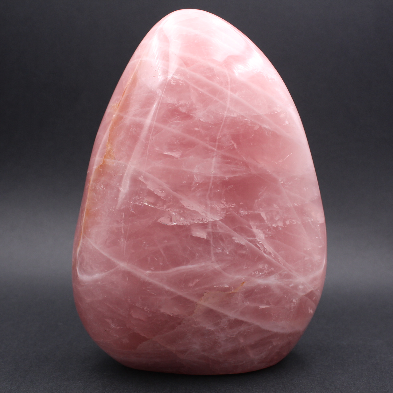 Grand bloc poli de quartz rose