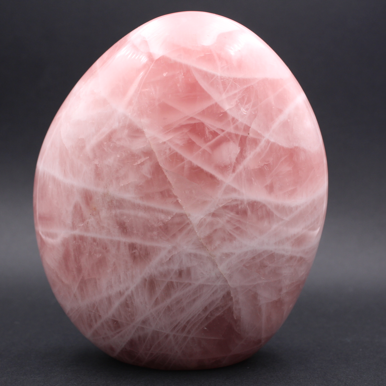 Grand bloc poli de quartz rose