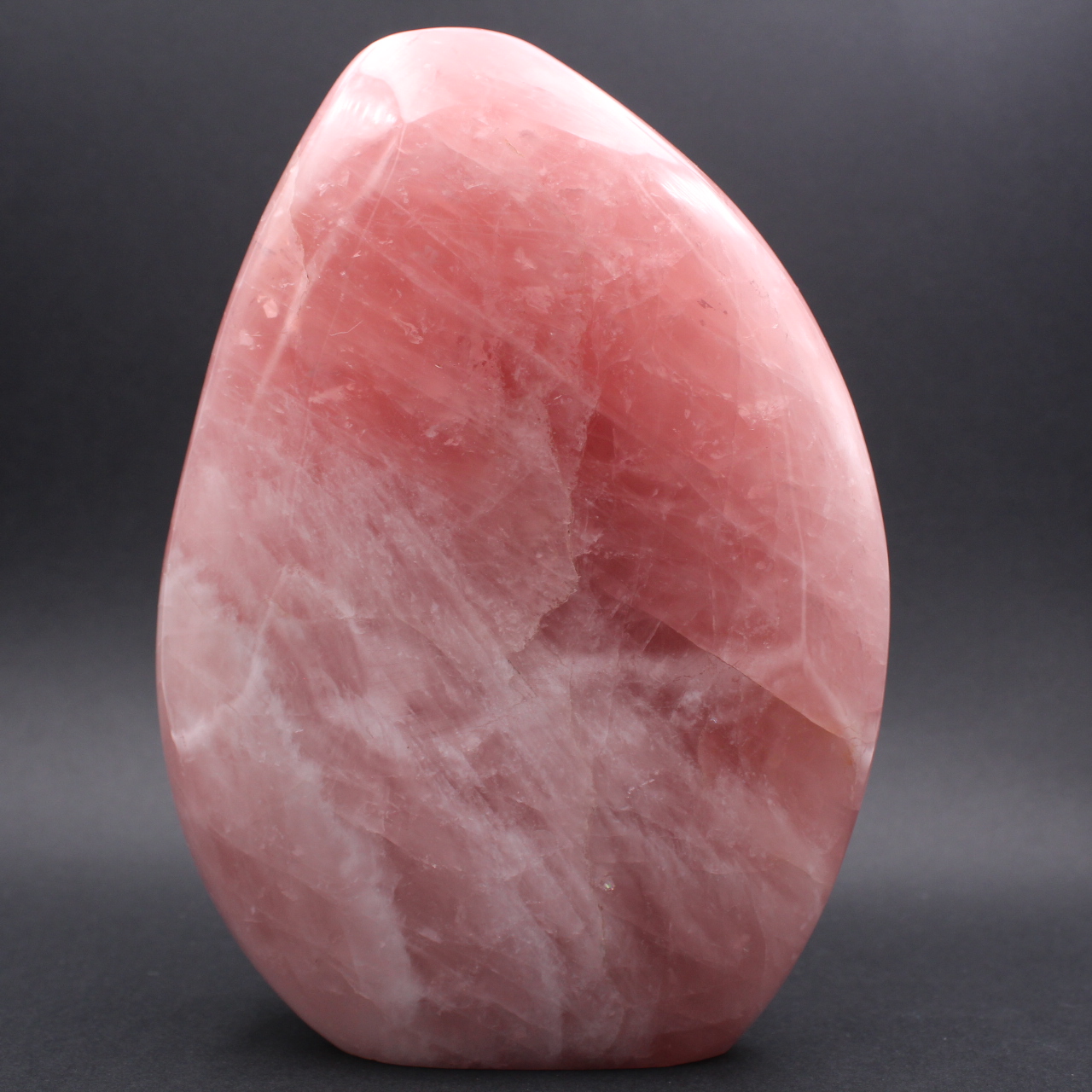 Grand bloc poli de quartz rose