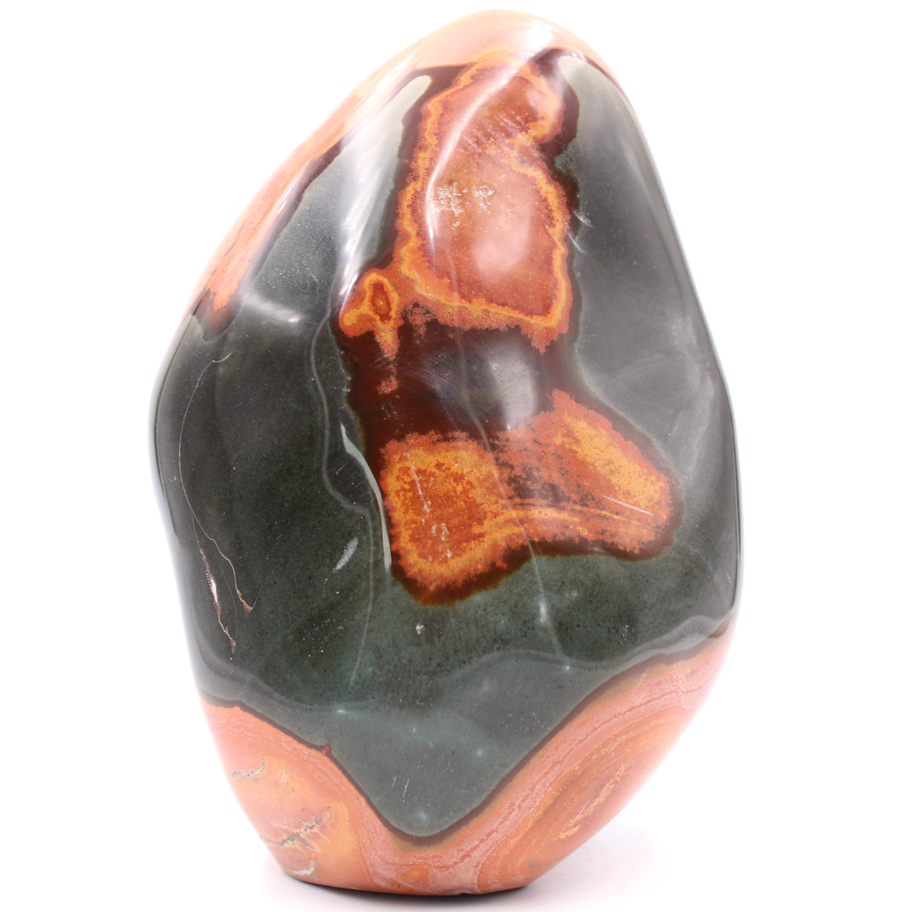 Jaspe imprimée orange marron et gris