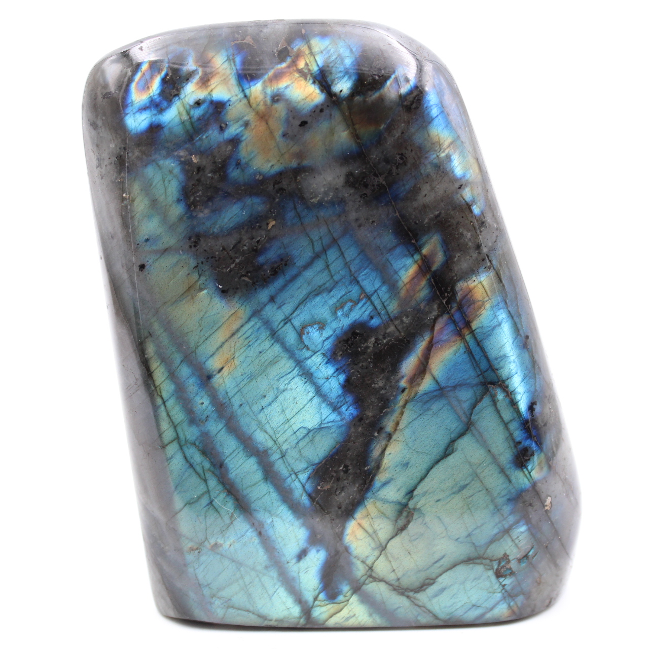 Forme libre de labradorite bleue