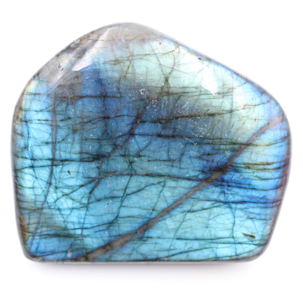 Pierre de labradorite bleue forme libre