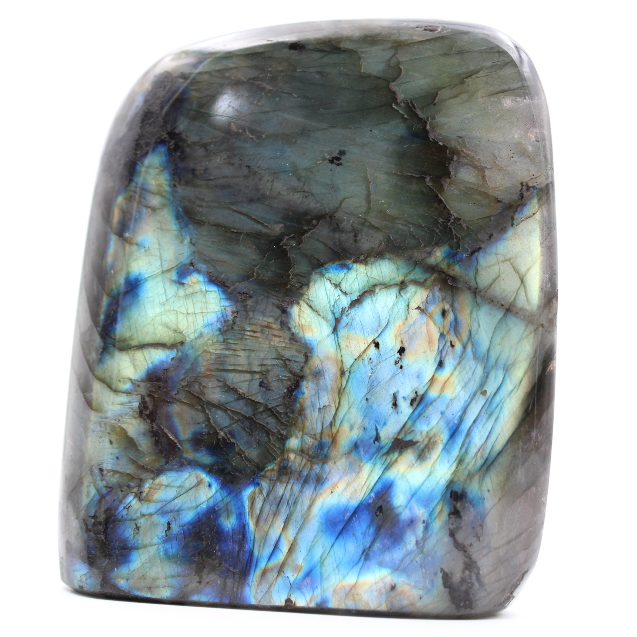 Pierre polie en labradorite bleue