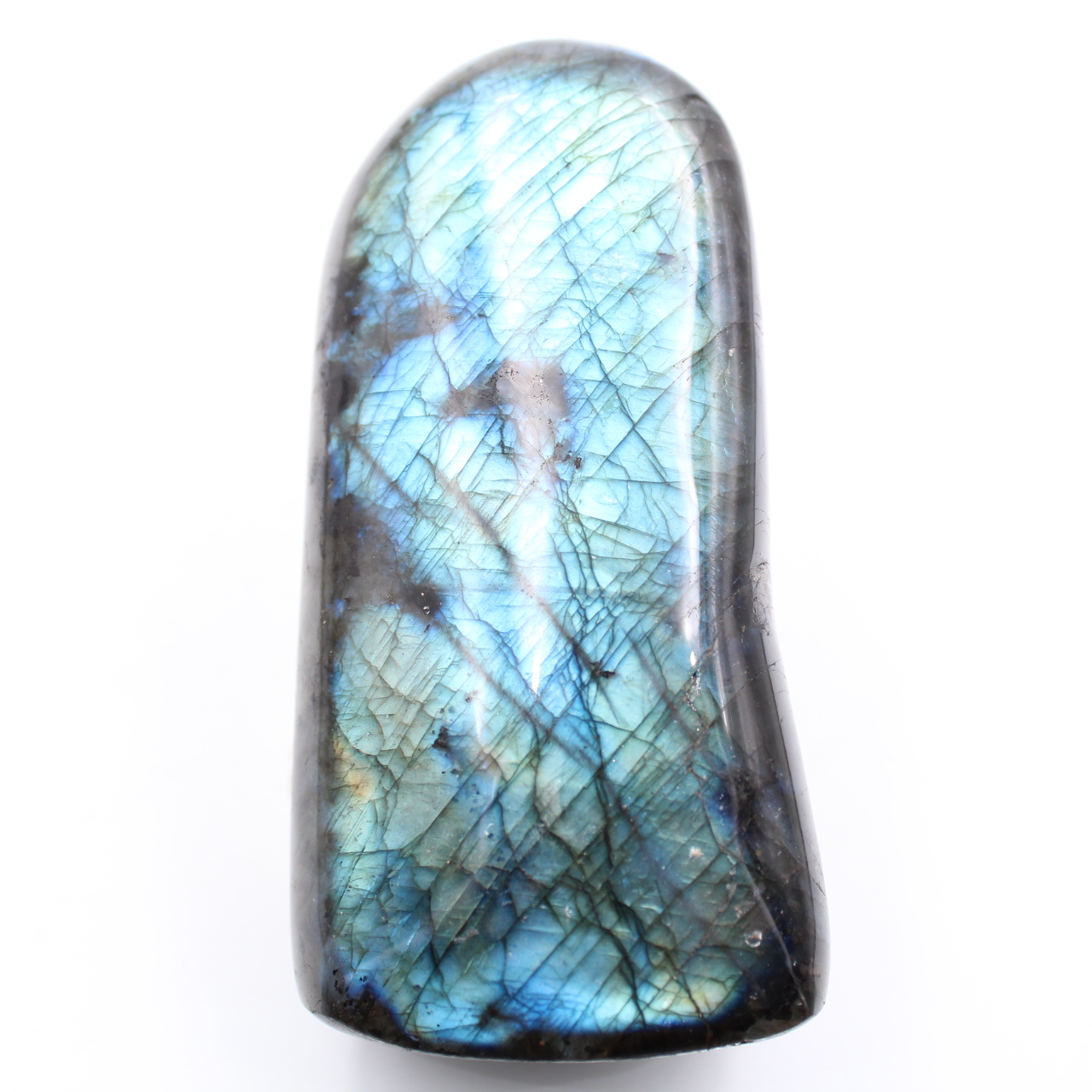 Bloc de labradorite polie bleue