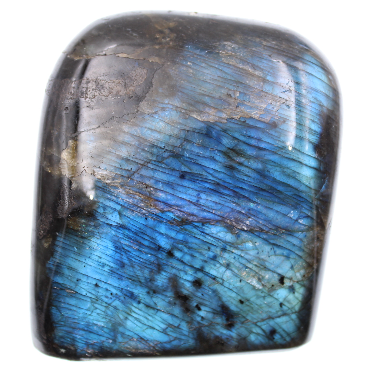 Bloc de labradorite de couleur bleue