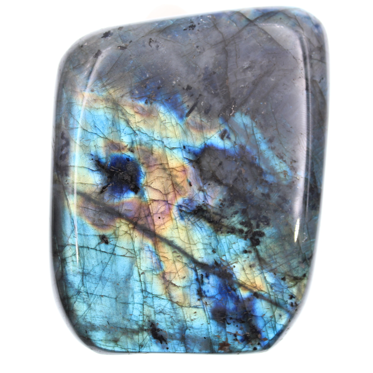 Labradorite multicolore, forme libre pour décoration