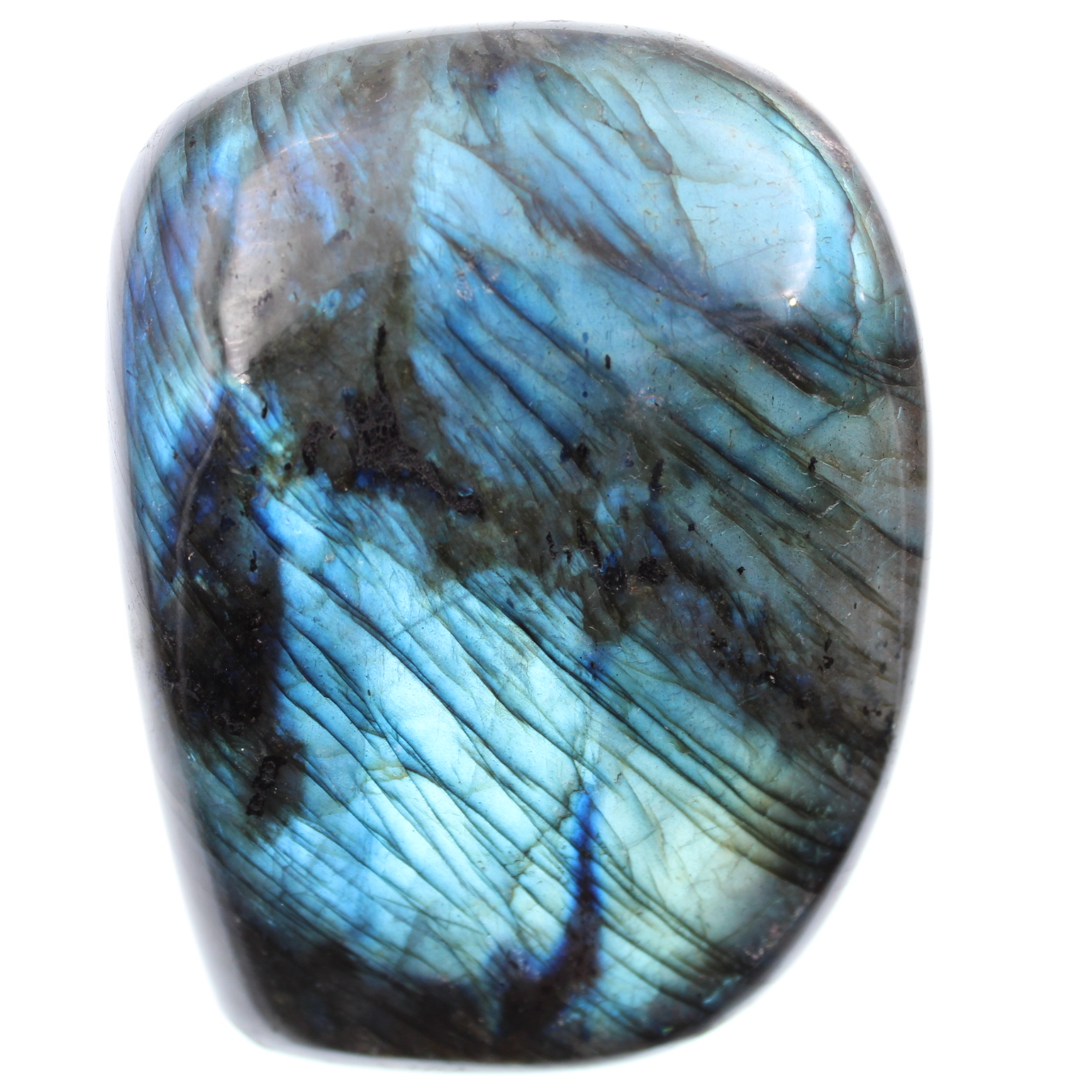 Pierre bleue de labradorite, bloc de décoration