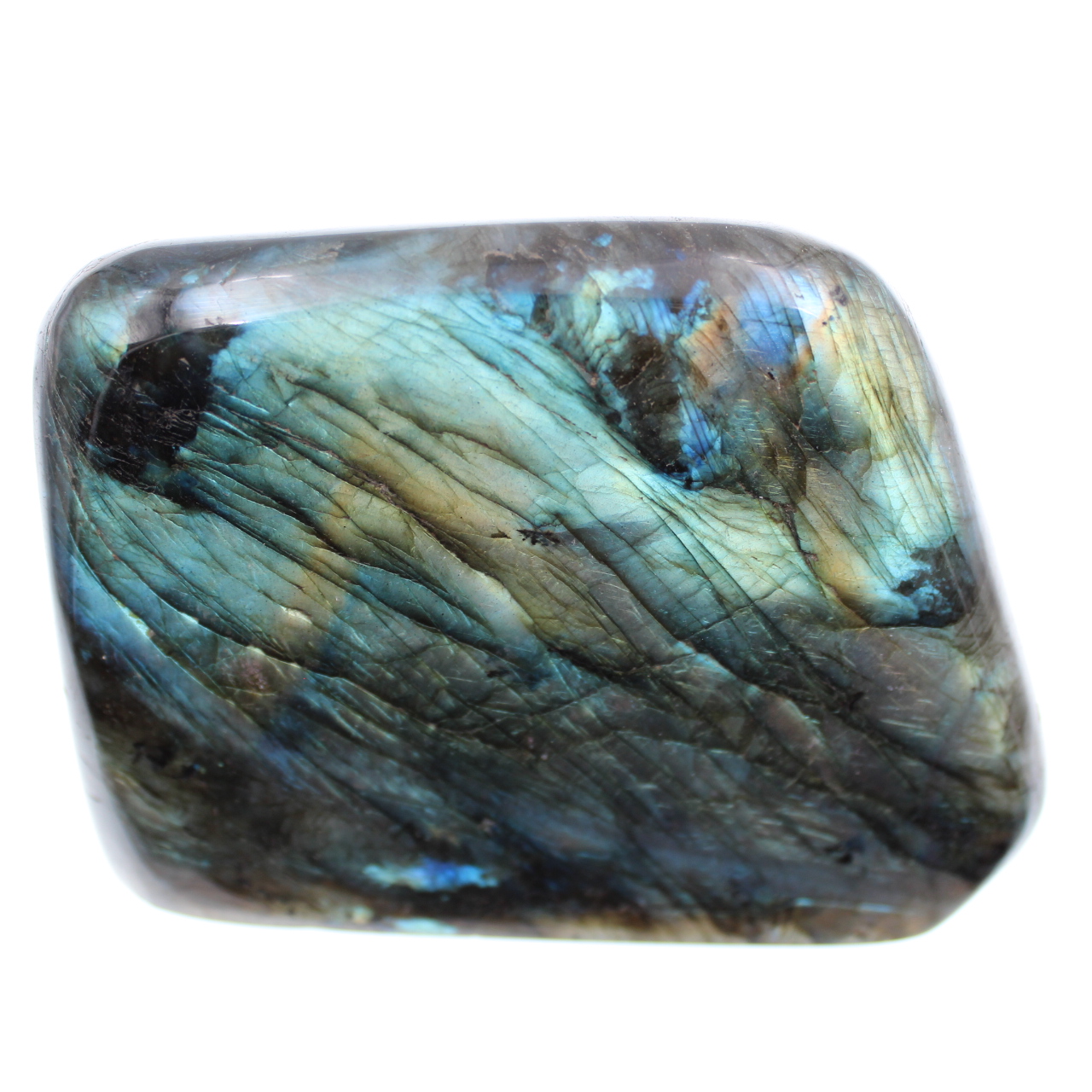 Bloc de labradorite forme à poser pour ornement