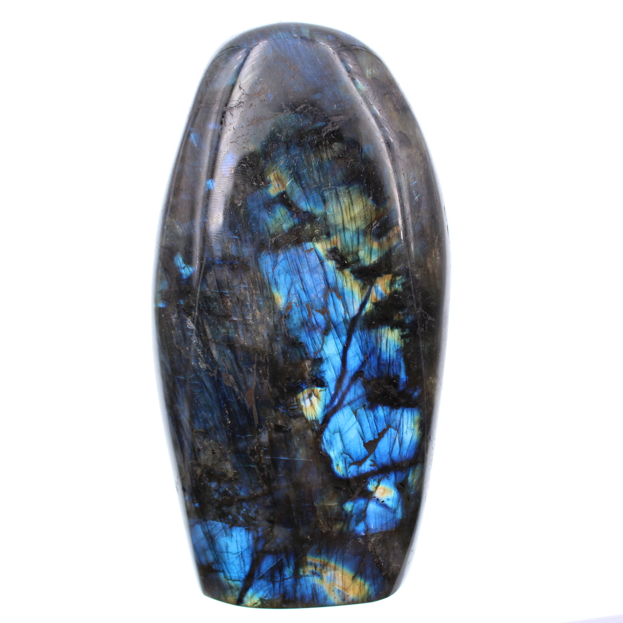 Pierre de labradorite bleue bloc de décoration