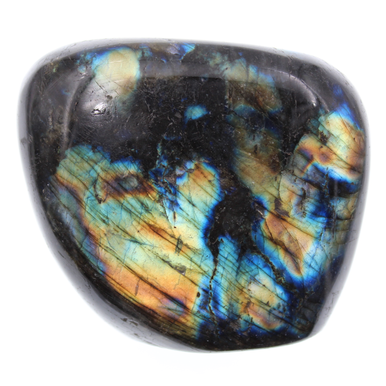 Pierre de labradorite multicolore pour ornement