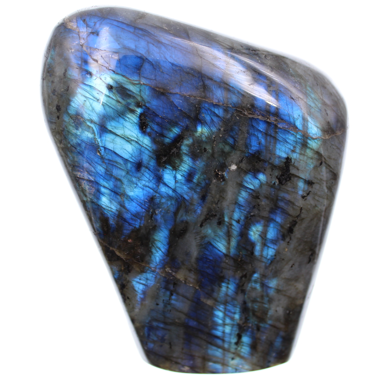 Forme libre d’ornement en labradorite bleue