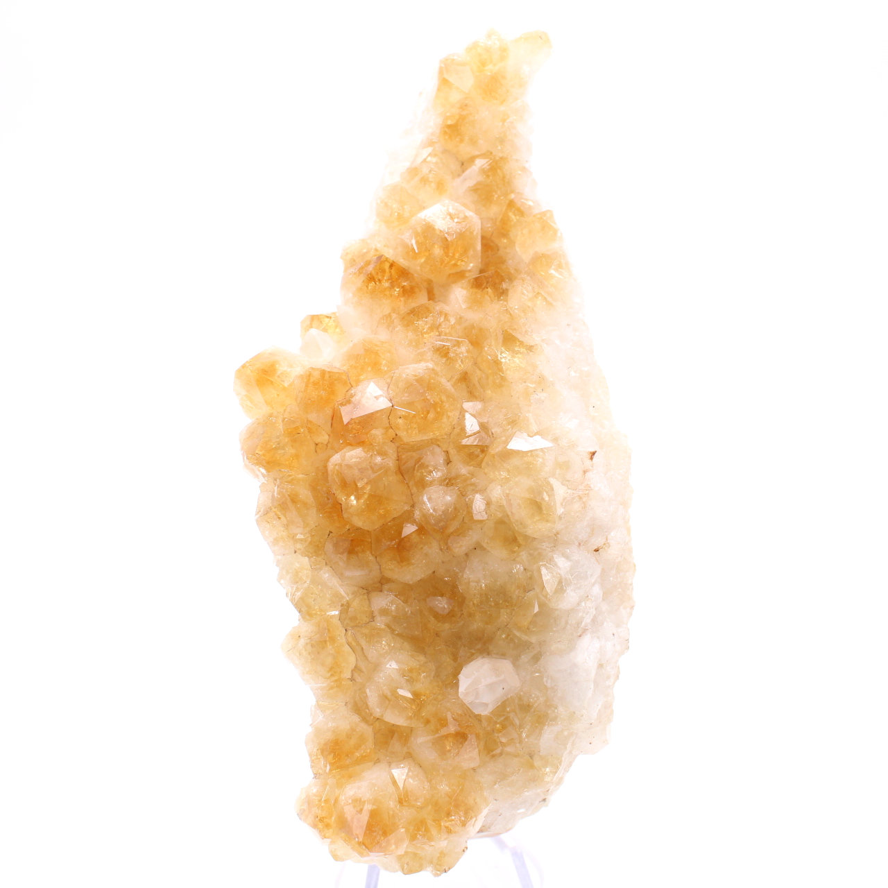 Plaque cristaux de citrine et cristaux de calcite blancs