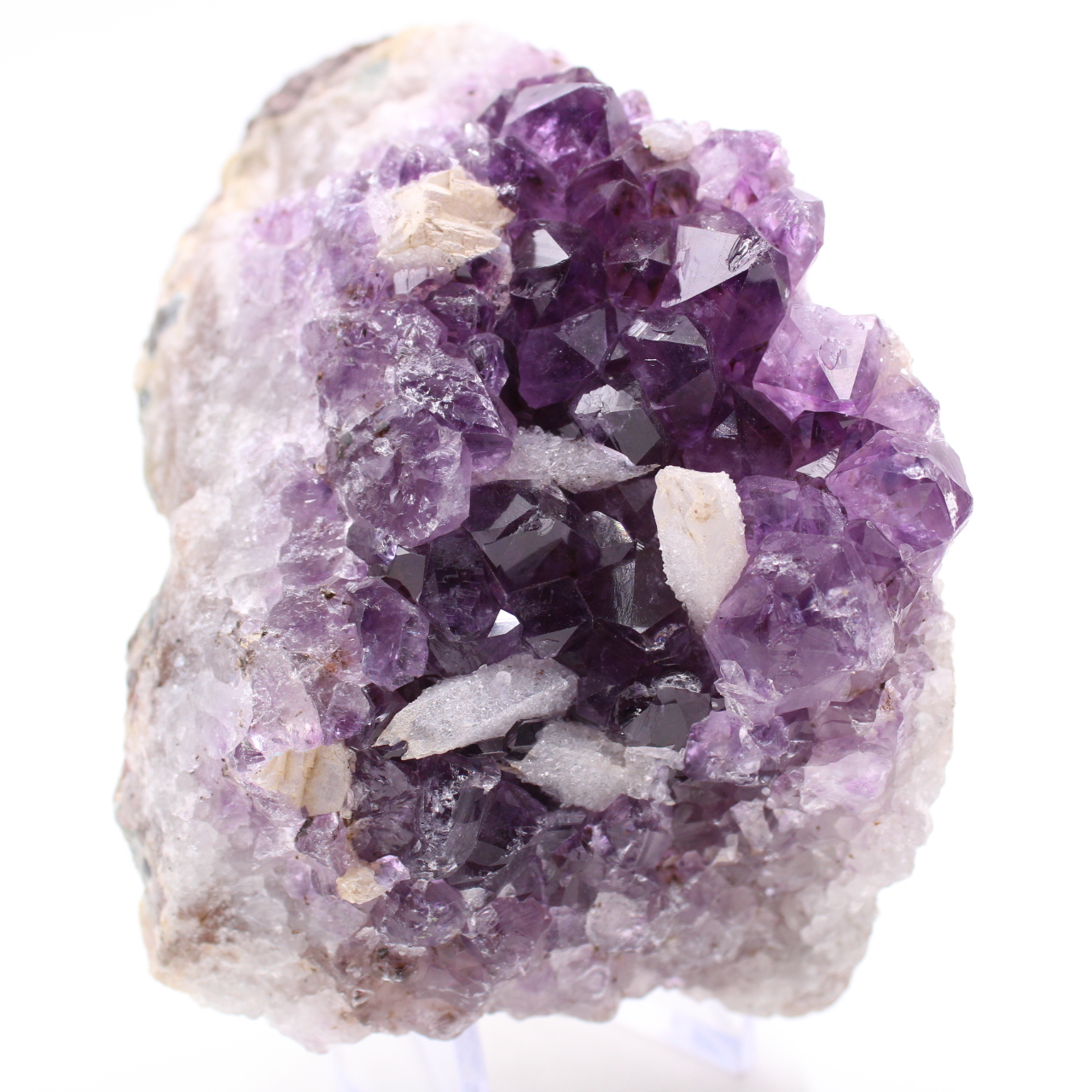Cristaux d'améthyste et de calcite