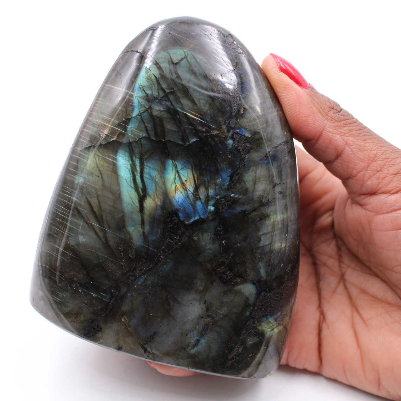 Pierre polie de labradorite