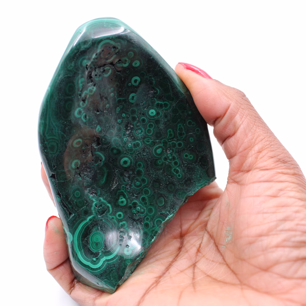 Pierre semi-polie de malachite