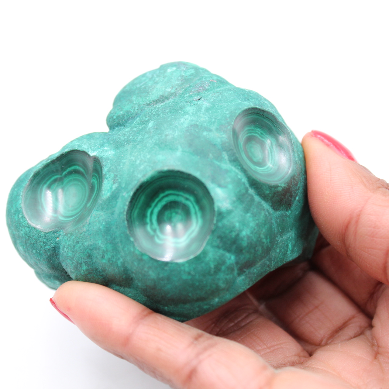 Pierre semi-polie de malachite