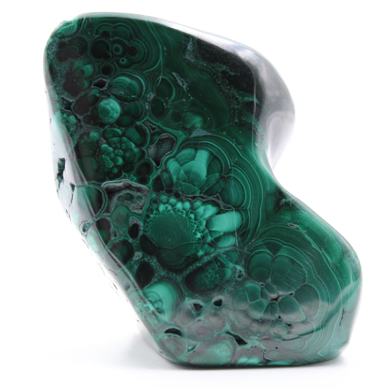 Pierre polie de malachite