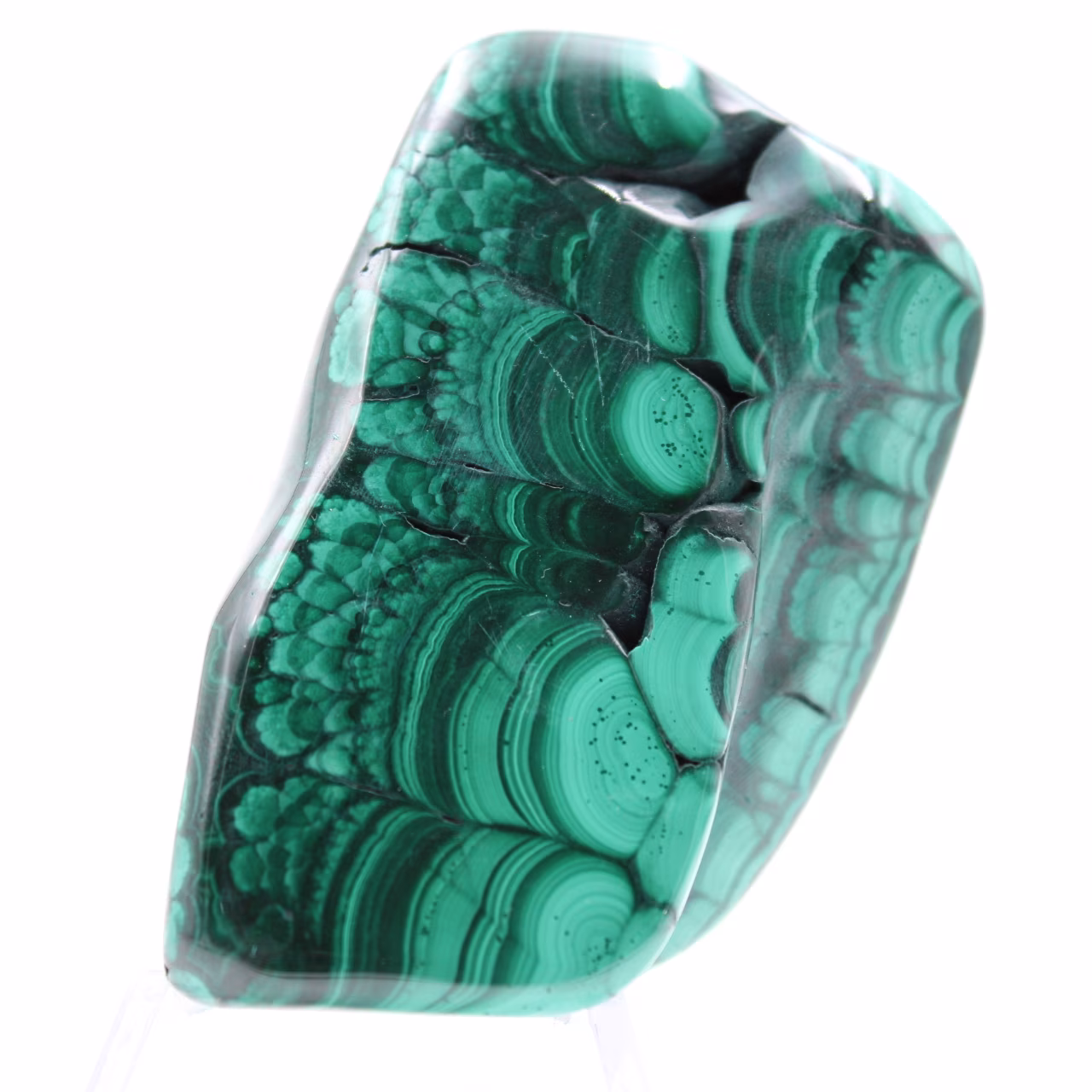 Pierre polie de malachite
