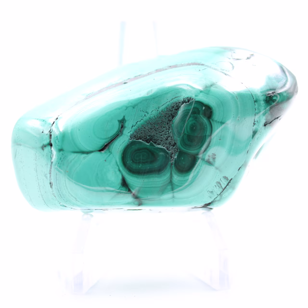 Malachite naturelle polie