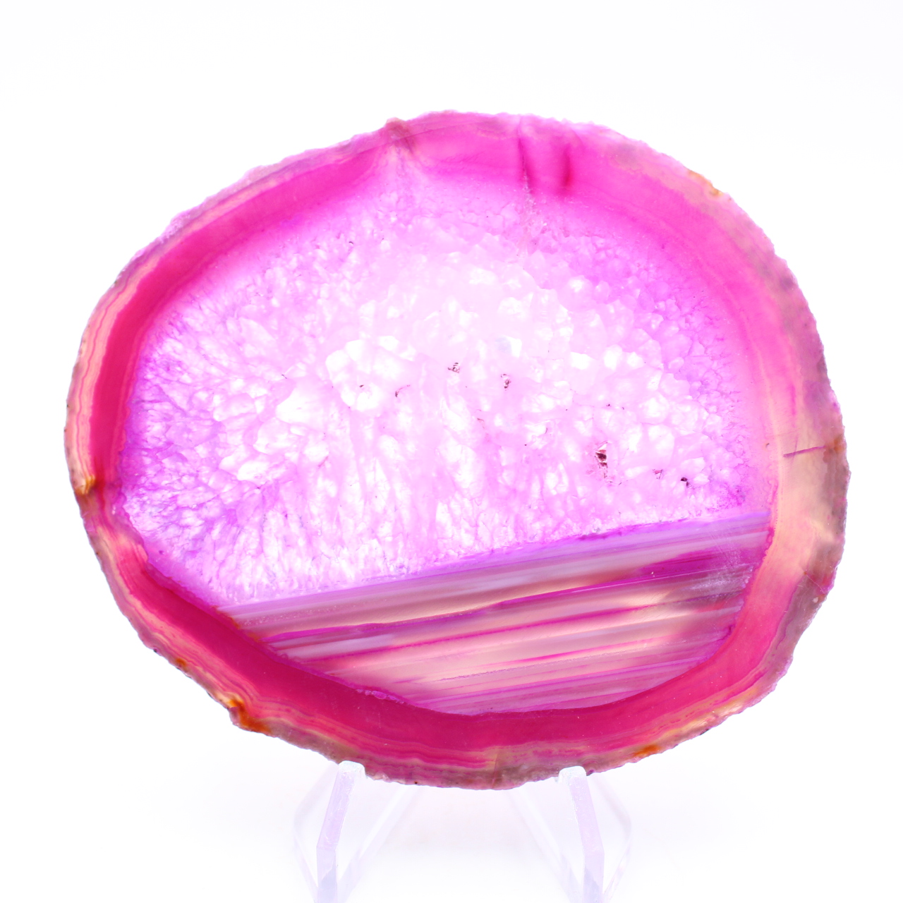 Tranche d’agate rose