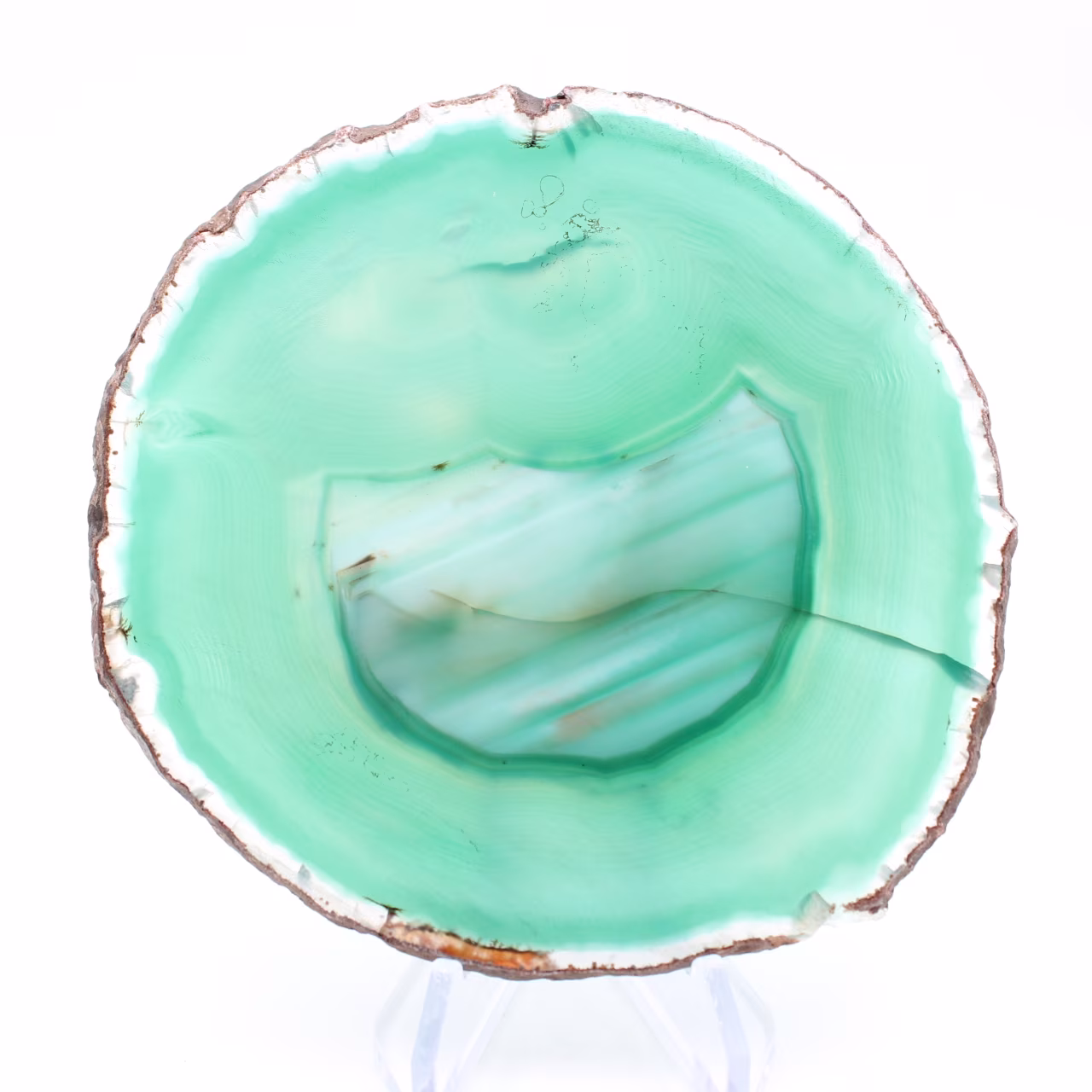 Tranche d’agate verte