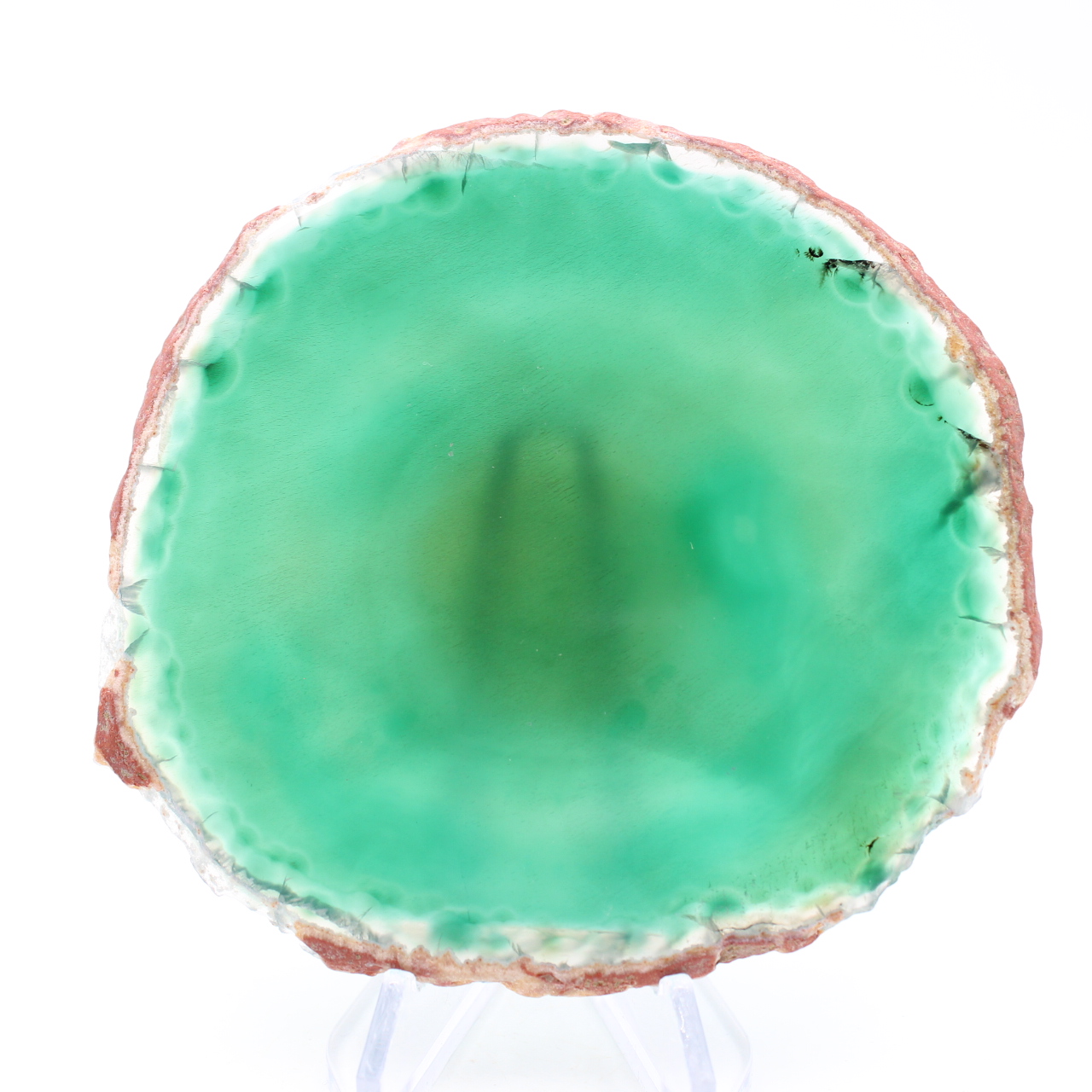 Tranche d’agate verte