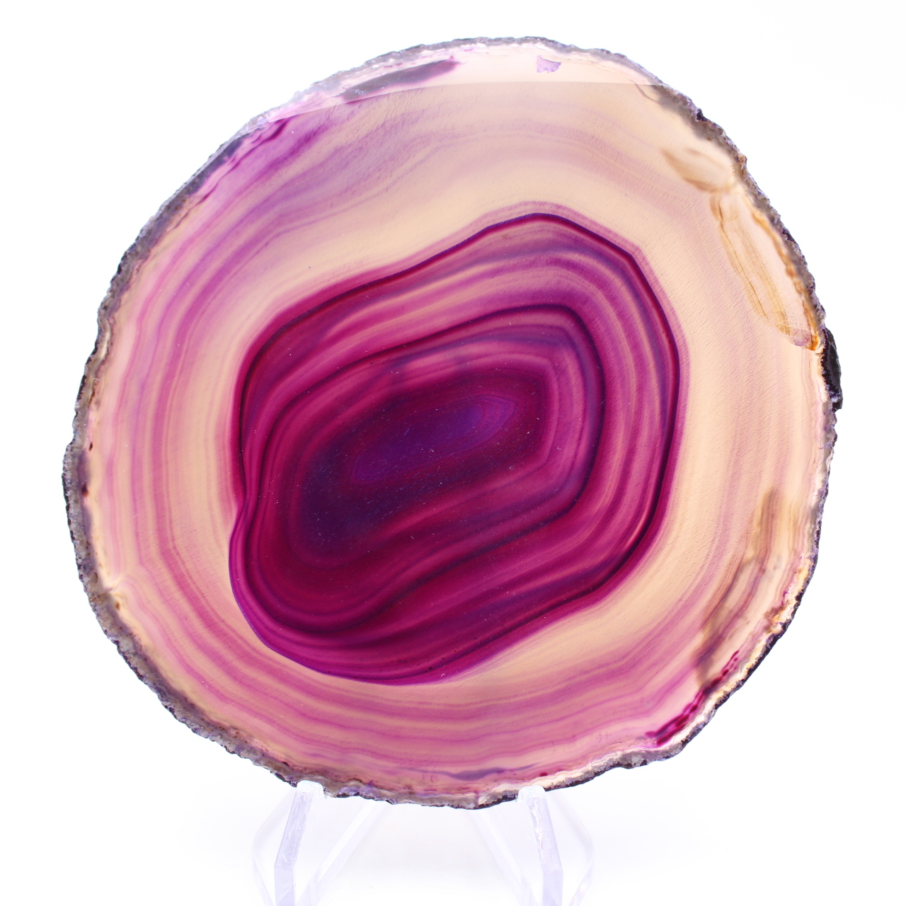 Tranche d’agate violette