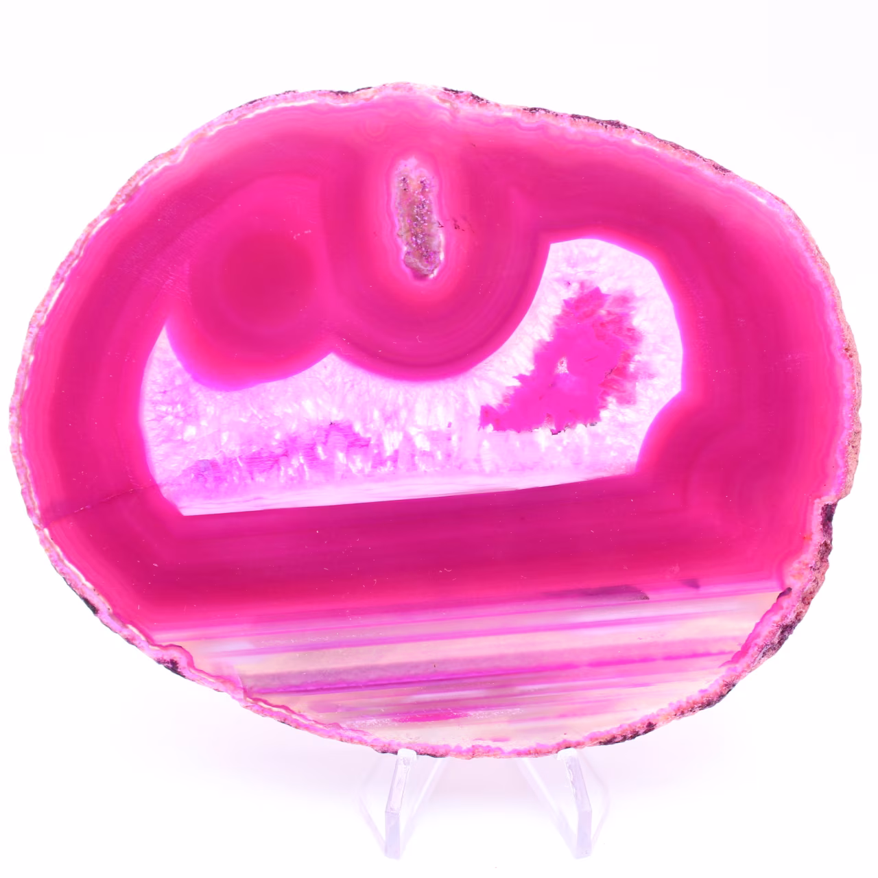 Tranche d’agate rose