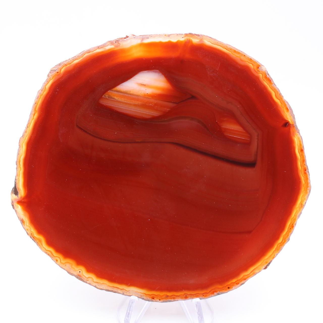 Tranche d’agate orange