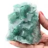 Cristaux cubiques de fluorite verte sur fluorite massive - 0