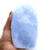 Calcite bleue polie de Madagascar - 0