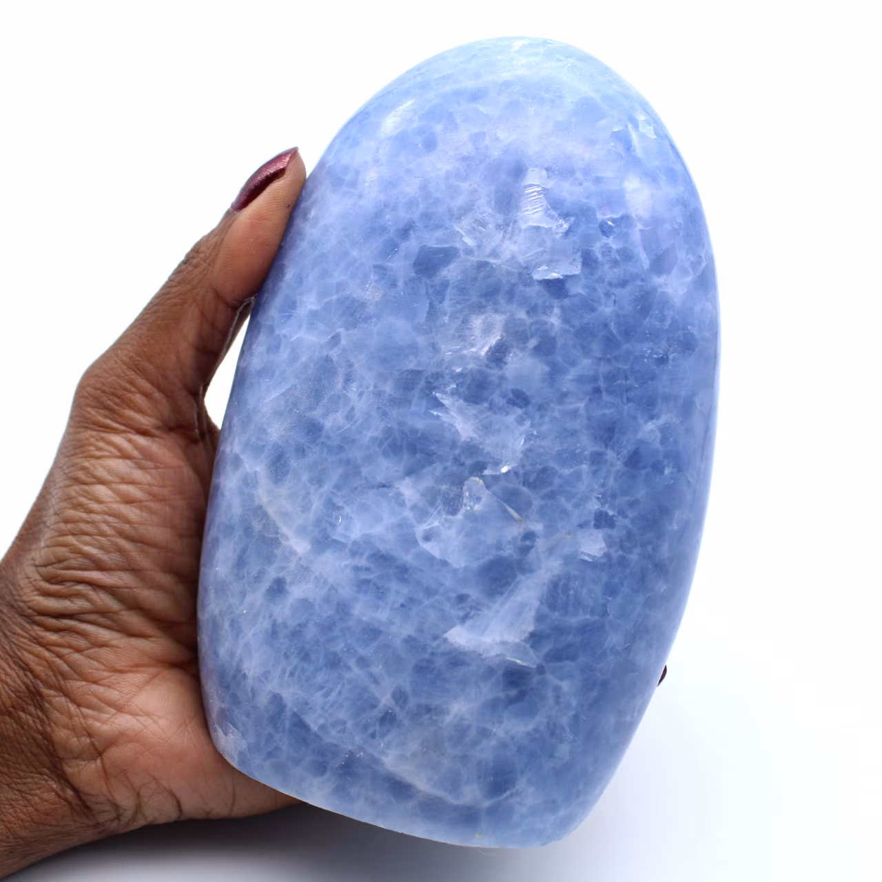 Forme libre de calcite bleue