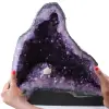 Géode d’améthyste avec cristal de calcite - 0