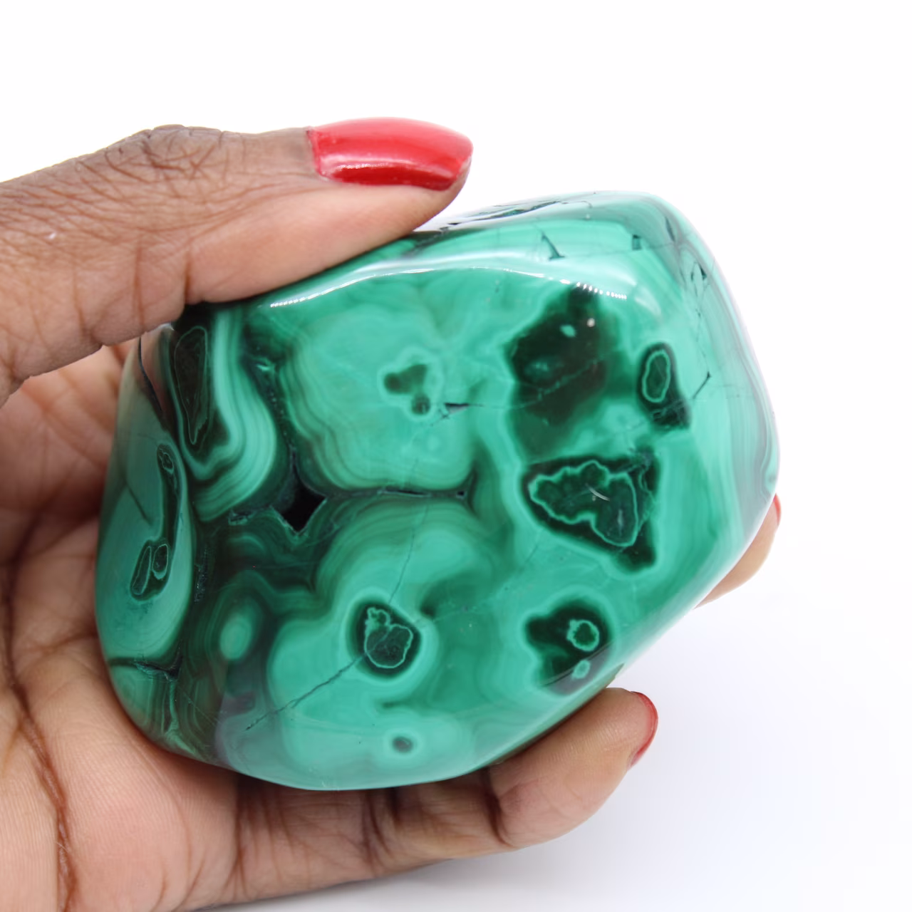 Malachite naturelle polie