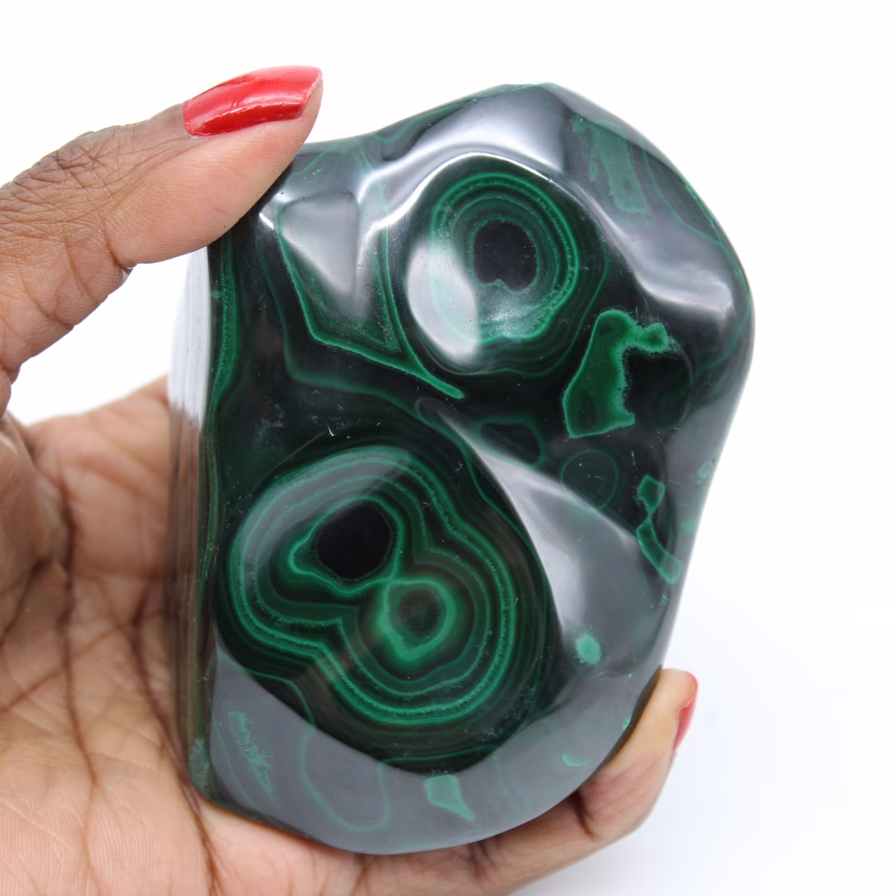 Malachite pierre polie
