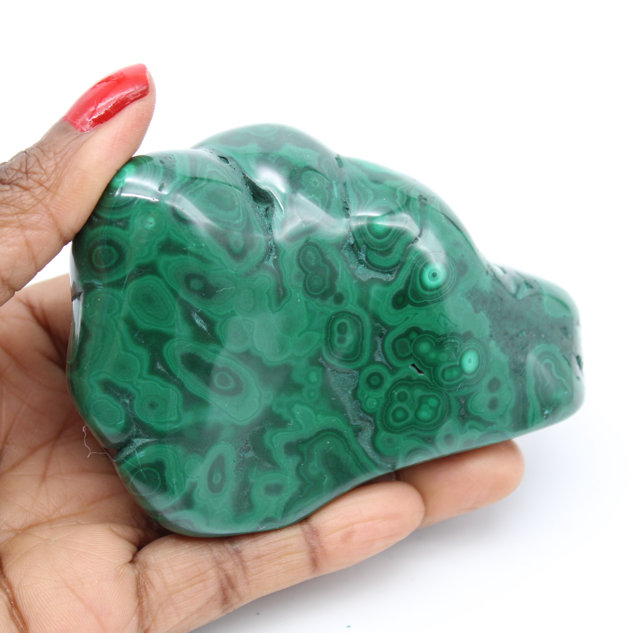 Malachite naturelle polie