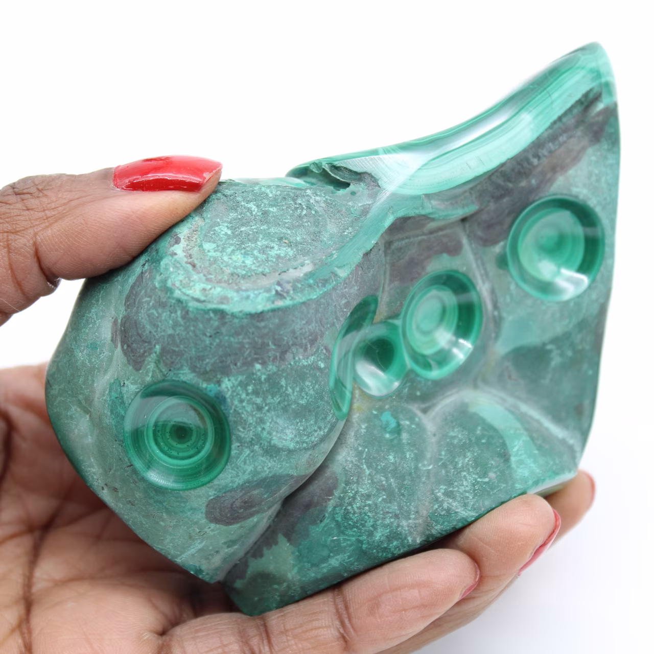 Malachite semi-polie