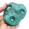 Bloc de malachite semi-poli