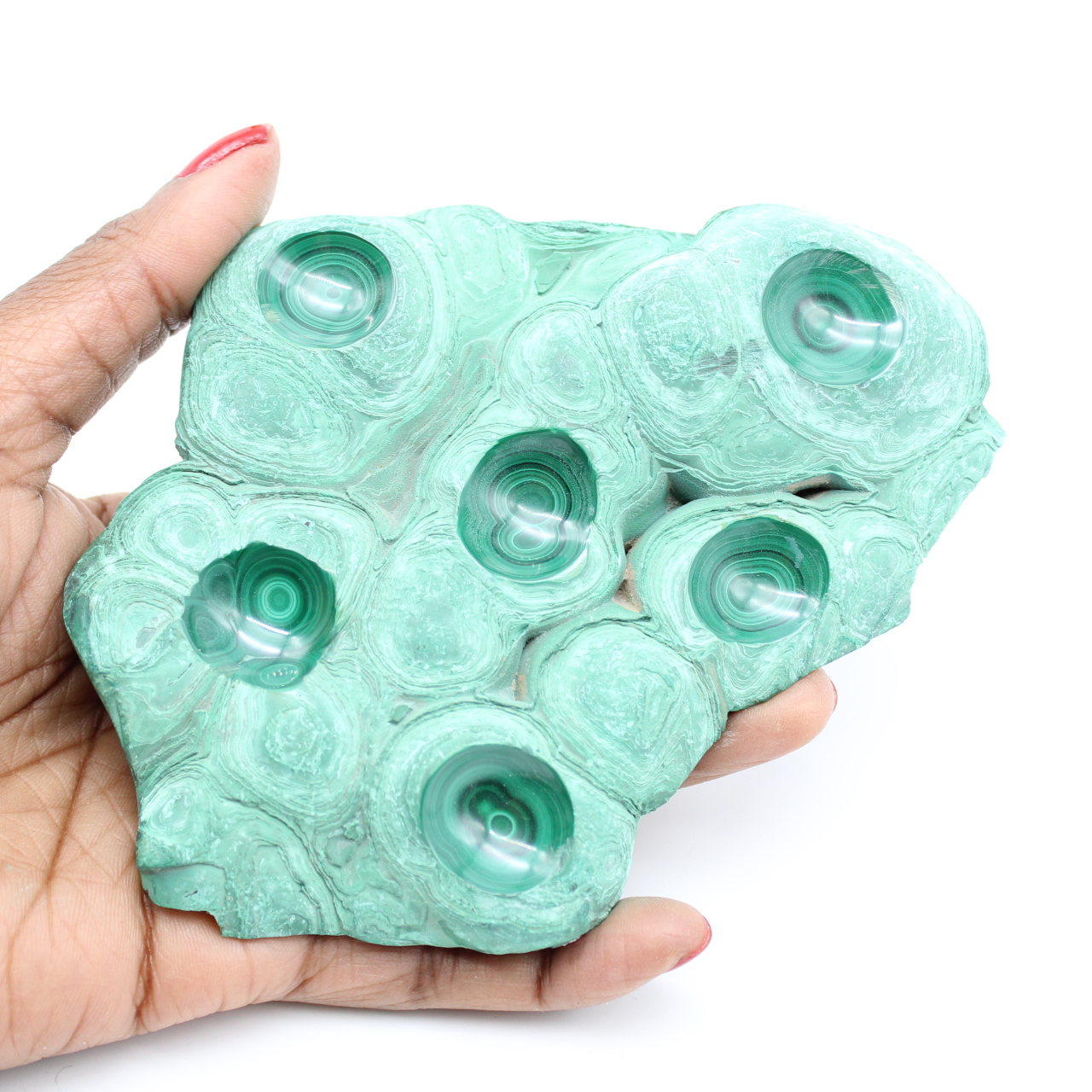 Pierre semi-polie de malachite