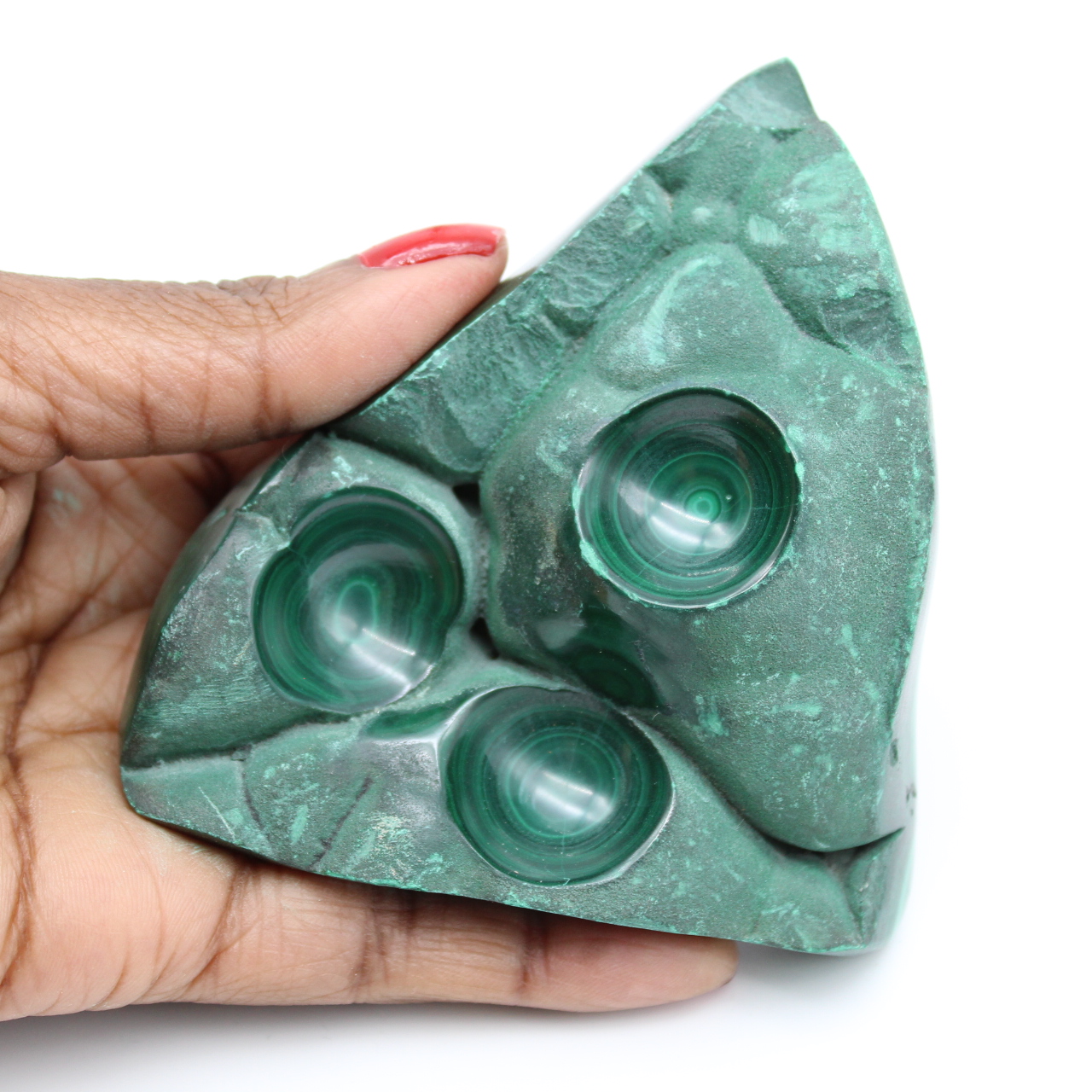 Pierre semi-polie de malachite