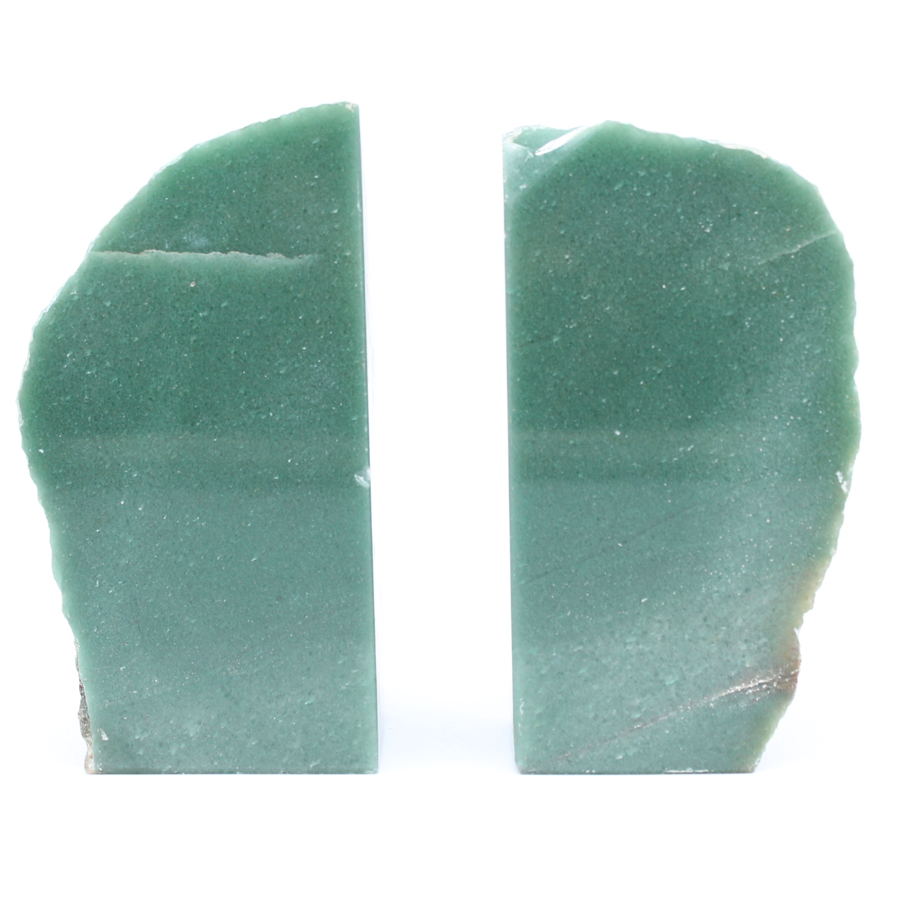 Serre livres aventurine 2 pièces
